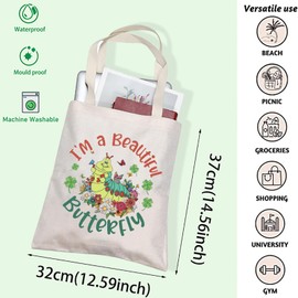 Bug’s-Life Merch Heimlich I'm A Beautiful Butterfly Tote Bag Heimlich Bug Tote Bag Heimlich Bug Life Gifts (Butterfly TC)