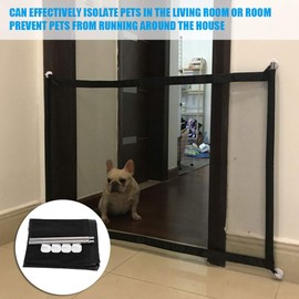 Mesh Pet Gate, Dog Safety Enclosure Isolation Net, Portable Retractable Safety Guard Fence Magic Gate Indoor Doorway for Dogs Cats Safety, 180 X 75cm/70.9 X 30.0in