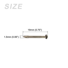 METALLIXITY Small Nails (1.5x19mm) 500pcs, Carbon Steel Tiny Hardware Nails - for Household Woodworking, Bronze Tone