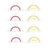 Set of 8 Geometry Triangle Ruler Set, 15.5 cm Set