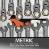 SUZUME 12-Piece (8mm-19mm) Flex Head Ratcheting Wrench Set with 72