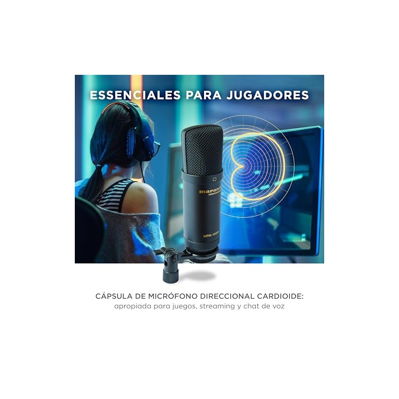 Marantz Professional MPM1000U - Micrófono Condensador USB para PC, Micrófono
