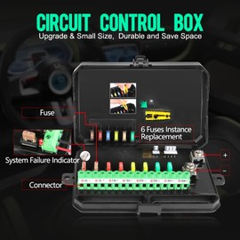 8 Gang Switch Panel, Niking Auto On-Off LED Car Switch Panel Circuit Control Relay System Box Universal Slim Touch Panel Waterproof for Truck Boat ATV UTV SUV Caravan Marine Can-Am