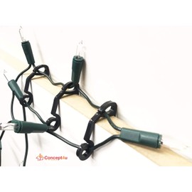 Concept4u 50 Black External Light Gutter Hooks Christmas Decoration Home Garden Gutter Hanging Clips Hangers