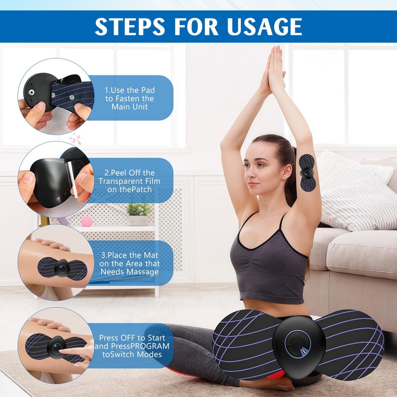 1 x Massager Neck Shoulder USB Mini Massager with 3