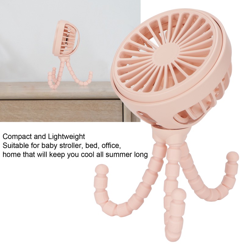 Mini Portable Fan 3 Speed 360° Rotatable Rechargeable Desktop Fan