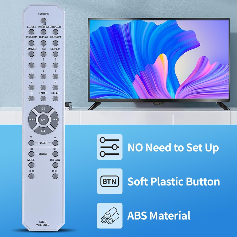 New CDC9 WR96060 Replacement Remote Control for Yamaha CD Player