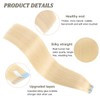UALUSTRA Tape in Extensions Echthaar Blond 100 % Remy Echthaar