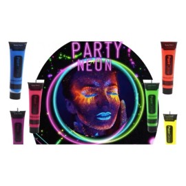 OEM 24 Tubos Pintura Corporal Neon Glow Luz Negra Uv Bodypaint