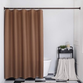 SPXTEX Brown Shower Curtains for Bathroom 84 inches Long Waffle Waterproof Fabric Farmhouse Modern Rectangle Textured Bathroom Shower Curtains with Hooks Decorative Shower Room 72" W X 84" L