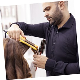 SAFIGLE 3Pcs Round Boar Bristle Hair Brush with Natural Wood Handle for Men and Women for All Hair Types Efficient Detangling Styling and Smoothing for Salon and Personal Use