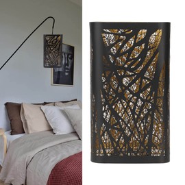 Forest Lamp Shade, Exquisite Hollow Out Design Widely Used Light Shade for Chandelier Floor Lamp, Iron Art (11.5x11.5cm)