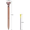 Eyourlife 12 PCS Diamond Crystal Pens, Rose Gold Metal Ballpoint