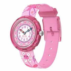 Flik Flak Unisex Kids Watch Casual Pink Bio-sourced Quartz Happy Meadow