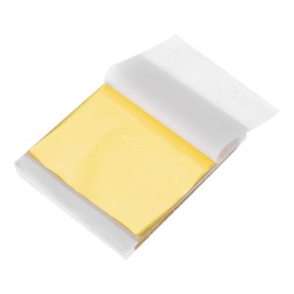 MECCANIXITY 200 Pcs Gold Leaf Sheets 3.5" x 3.5" Imitation Gold Foil Sheets for Crafts,Picture Frames,Sculpture,Nails and DIY Arts Decoration,Champagne Gold