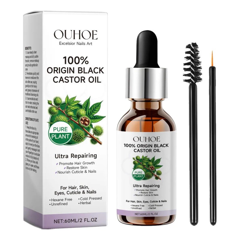 Aceite De Ricino Para Masaje De Cejas, Cabello Y Pestañas,