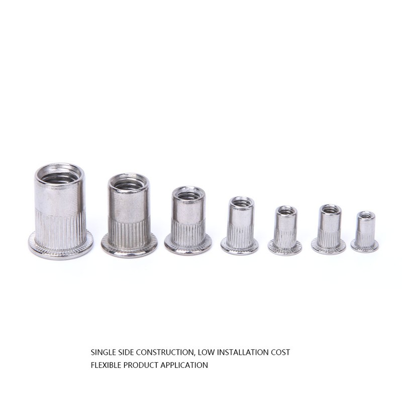 165 Pcs Rivet Nut Stainless Steel 304 M3~M10 Pull Rivet