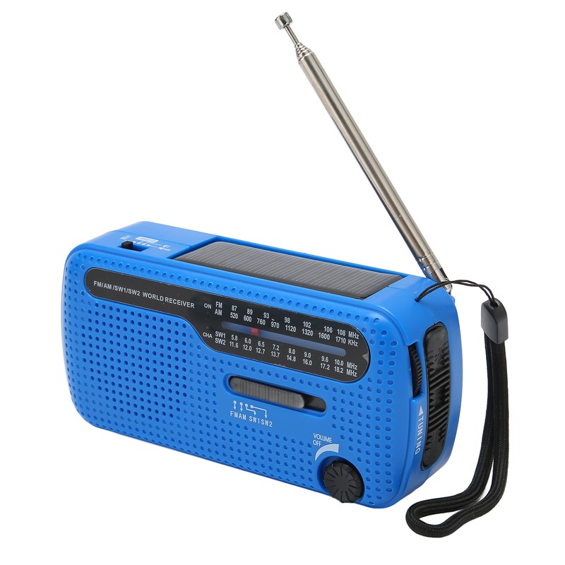 Hand Crank Solar Radio AM FM SW1 SW2 Camping LED