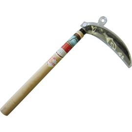 Senkichi Single Edged Thin Scythe with Steel, Left Handed for Soft Grass 6.5 inches (165 mm)