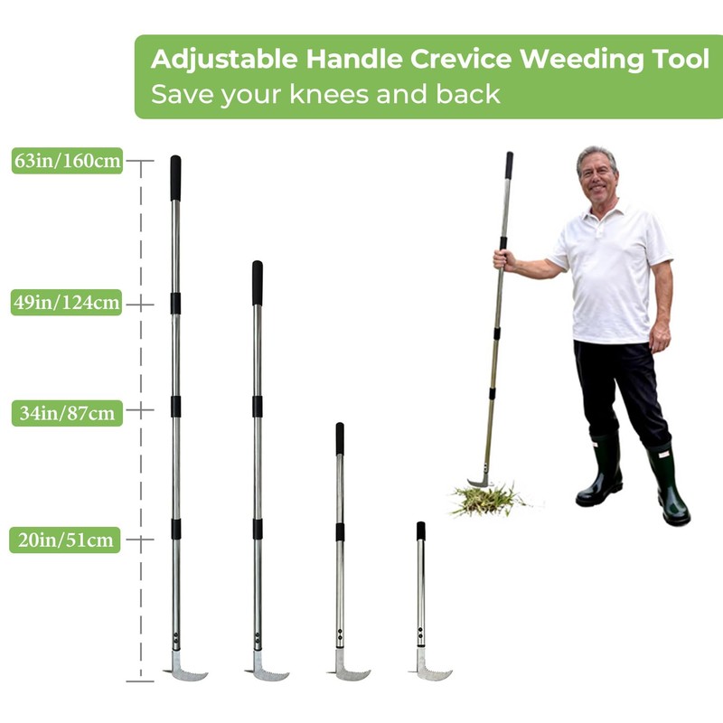 BEFISAAC Crack Weeder, Durable Weed Puller Tool with Long Handle,