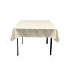LA Linen Polyester Poplin Washable Square Tablecloth, Stain and Wrinkle
