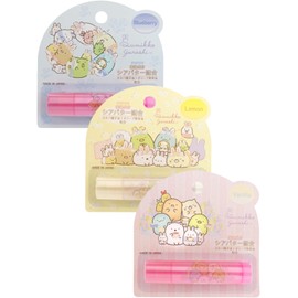 Santan Sumikko Gurashi Goods, Character Lipstick, Citrus, Caramel Vanilla, Blueberry, 0.08 oz (2 g), Shea Butter Blend, Moisturizing, Made in Japan, Moisturizing, Girls, Women, Children, Adults, Cats,
