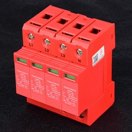 Surge Protection Device, Home Deflector Device, Low Voltage Arresting Device, 4P 40/80KA 385V Home Surge Protection Low Voltage Arrester Device 20A (4P40KA)