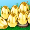 12 PCS Jumbo Gold Easter Eggs 6 Inch Giant Metallic