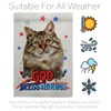 Breeze Decor Patriotic Siberian Garden Flag Set Wall Hanger Cat