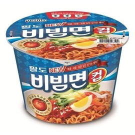 korea Paldo Bibim myun Cold Noodle instant cup ramen sweet spicy sauce 115gram (Pack of 4) 팔도 비빔면 컵