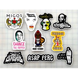 Oracal Modern Hip-Hop Vinyl Sticker Lot (10 Pack) SET 6 asap rocky ferg migos kid cudi