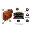 Jaald 13" leather messenger bag laptop case office briefcase gift