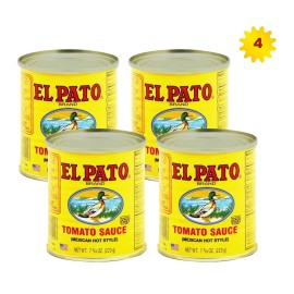 El Pato Mexican Hot Style Tomato Sauce, 7.75 oz x 4 cans
