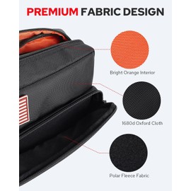 Benlari Motorcycle Handlebar Bag, Dirtbike Handlebar Bag, Universal Tool Bag, Bicycle Front Fork Storage Bag, Sissy Bar Bag, Snowmobile Handlebar Bag Compatible for Cruiser Softail Dyna Sportsters