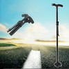 Cane foldable LED lantern 4-legged elderly filial piety adjustable length RD-11596