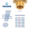 tecuro Sanitary Connection Hose 90° Bend 3/8 UWM x 3/8