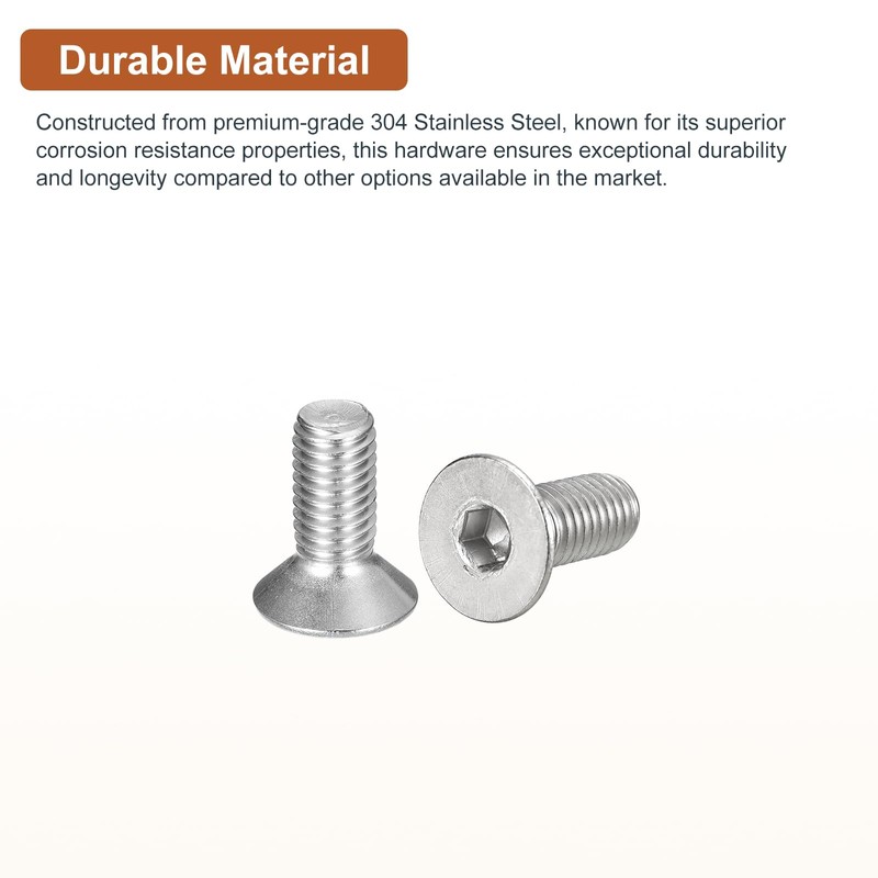 DTGN M8-1.25 x 20mm Flat Head Socket Cap Screws, 50