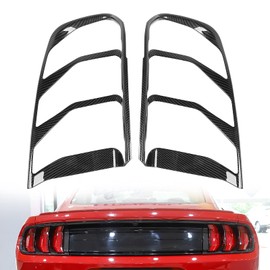 RT-TCZ Carbon Fiber Tail Light Lamp Cover Guard Trim Frame Bezels Decoration Accessories for Ford Mustang 2018-2023