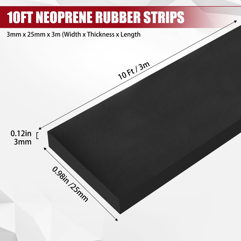 Neoprene Rubber Strips, Rubber Mat, Solid Rubber Plate for Flooring,