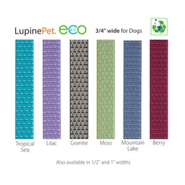 Lupine Martingale Dog Collar ECO Collection 3/4" Wide Moss adjusts 14" to 20"