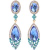 Clearine Long Women's Wedding Party Crystal Droplet Chandelier Dangle Ear