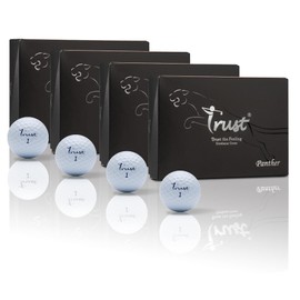 Trust Panther Golf Ball,Extra Thin Urethane Cover with Max COR Big Core,Soft & Elasticity Feel, Green Side Control with Distance,White-4 Dozen