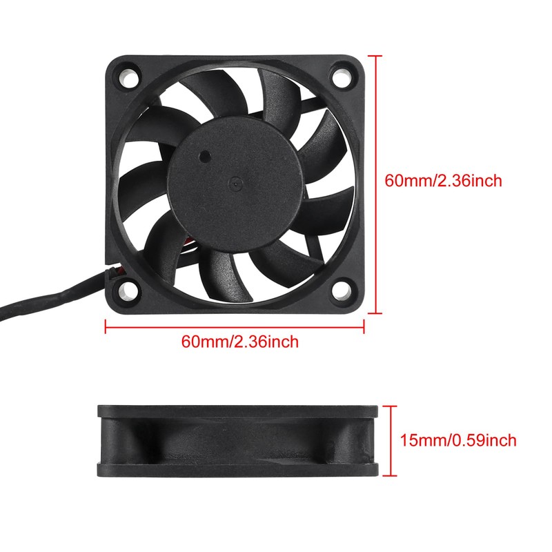 4 Pack 6015 60mm x 15mm USB Cooling Fan Brushless