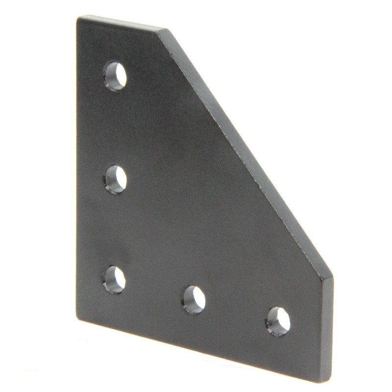 Zeberoxyz 4 Pieces Black L-Shaped Corner Angle Plate with 20
