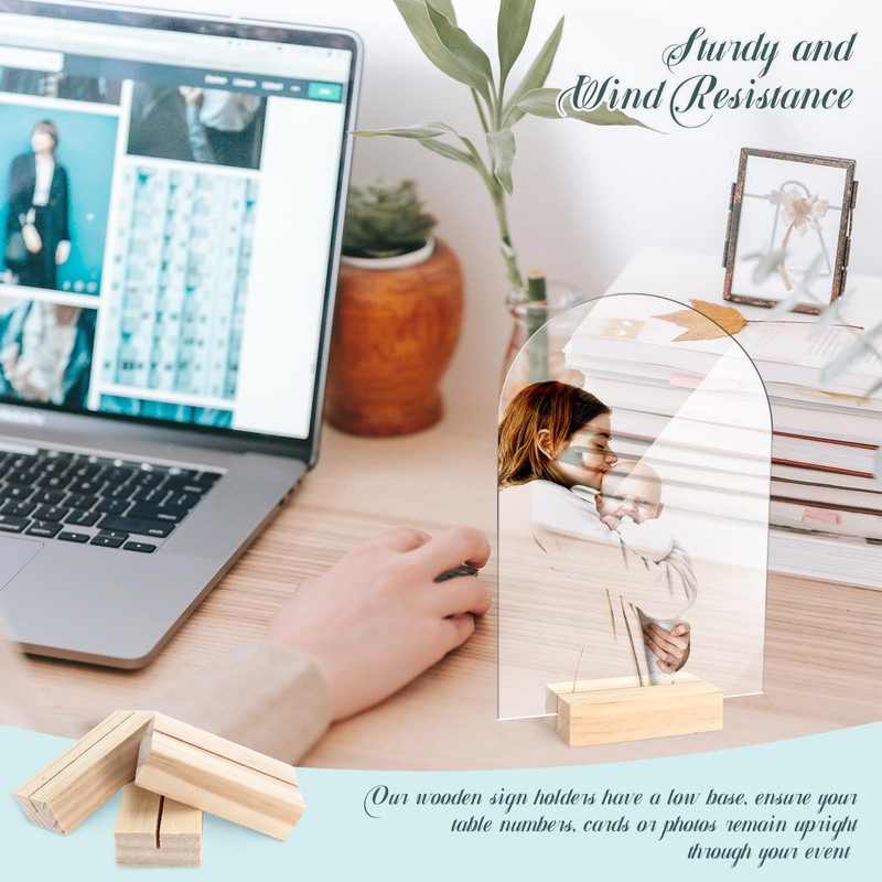 Bercoor 5 Pack 5x7 Inch Blank Clear Arch Acrylic Sign