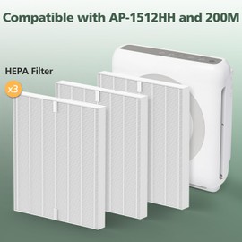 AP-1512HH Filter Set Replacement for Coway Airmega AP-1512HH and 200M Air Purifiers, 3 Efficient Filters Only, Compared to Part # 3304899