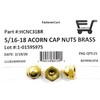 5/16-18 Acorn Cap Nuts Solid Brass (25 Pieces)