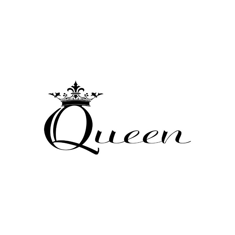 Queen With Crown - Wall Decal/Sticker - Made In USA