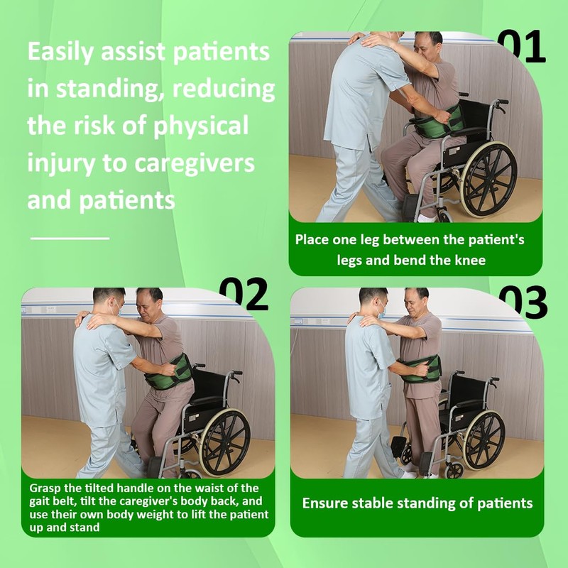 Ehucon Gait Belt for Seniors Transfer Belt Quick Release Buckle,