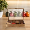 Wooden Spice Box Kitchen Tabletop Masala Box with 12 Removable